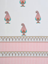 Extra Soft Percale Cotton Super King Handblock Print Bedsheet with 2 Pillow Covers