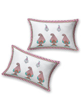 Extra Soft Percale Cotton Super King Handblock Print Bedsheet with 2 Pillow Covers