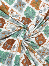 Floral Print Cotton Double King Bedsheet with 2 Pillow Covers