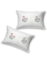 Quilted Floral Printed Reversible Bedcover with 2 Pillow Covers