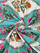 Cotton Printed Bedsheet with 2 Pillow Covers - (108 x 108 Inch)