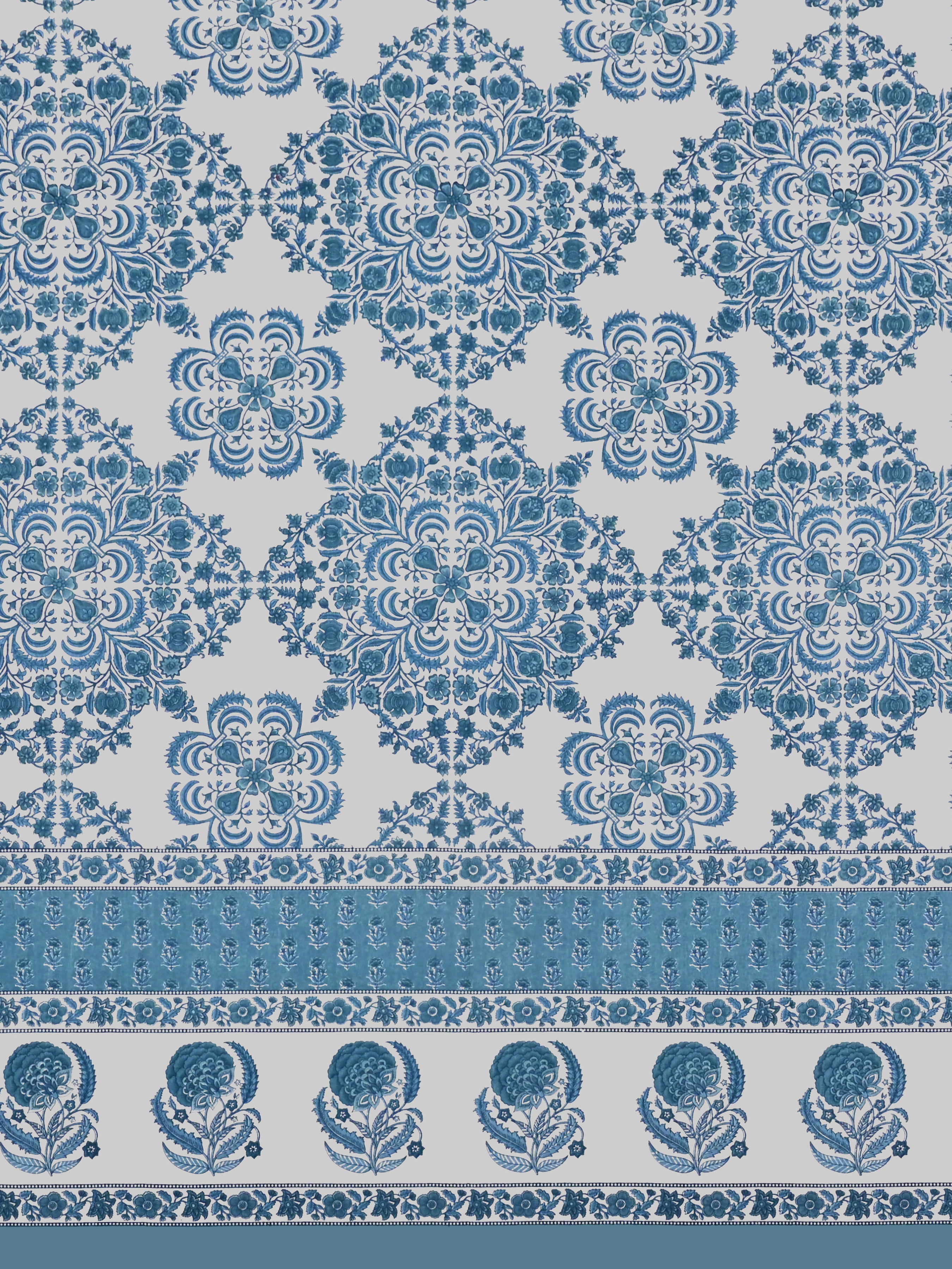 Cotton Printed Bedsheet with 2 Pillow Covers - (108 x 108 Inch)