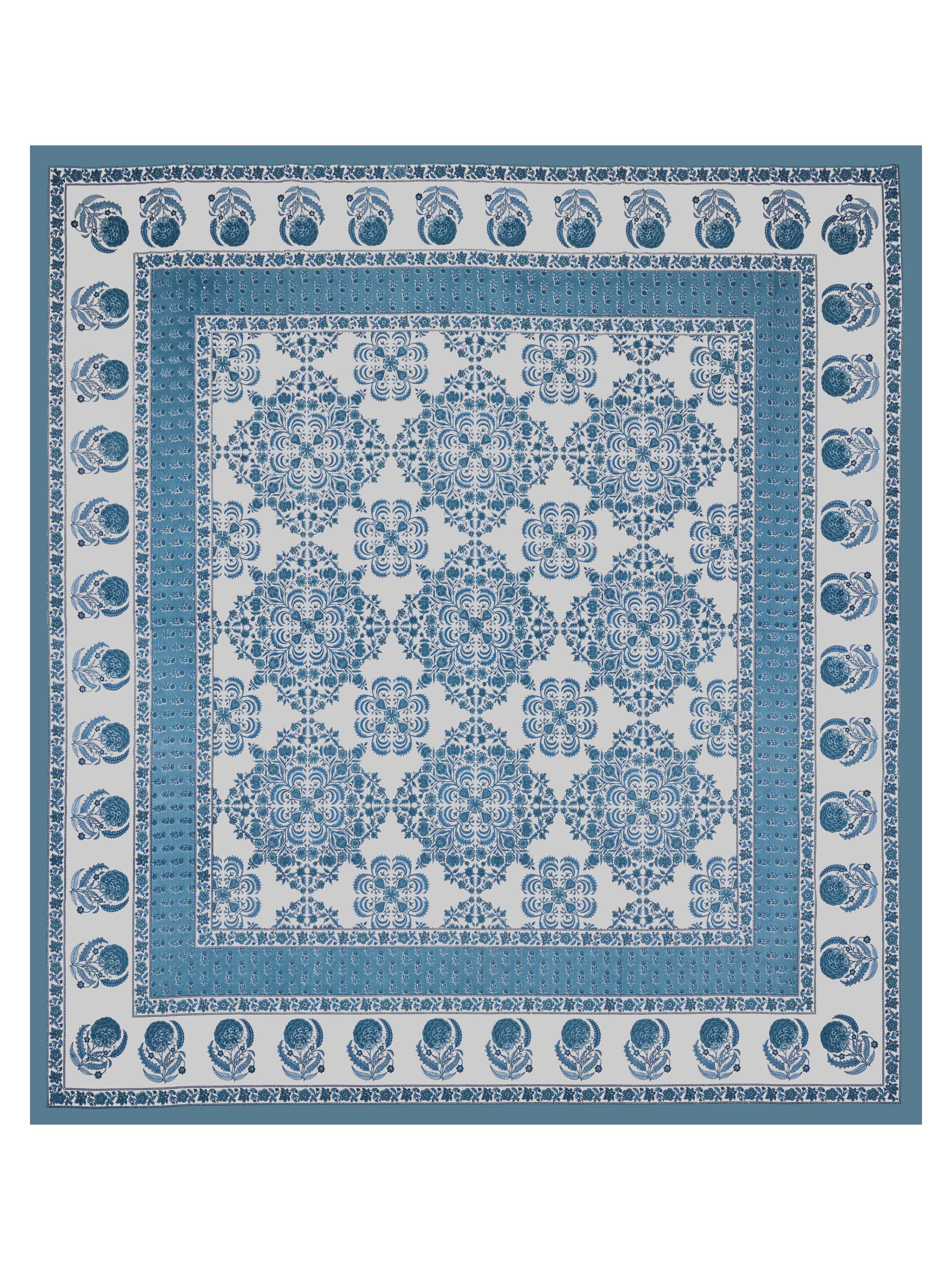 Cotton Printed Bedsheet with 2 Pillow Covers - (108 x 108 Inch)