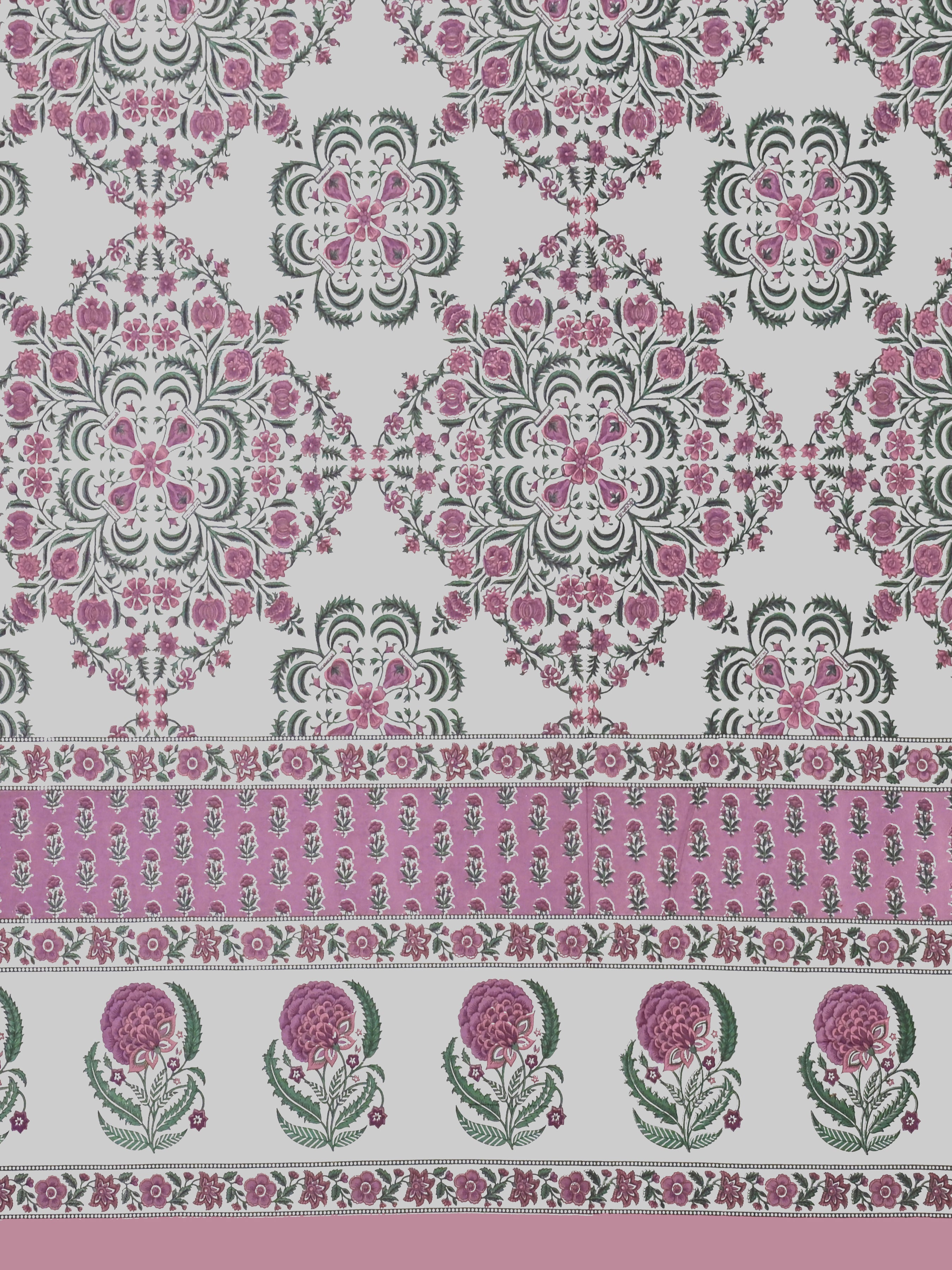 Cotton Printed Bedsheet with 2 Pillow Covers - (108 x 108 Inch)