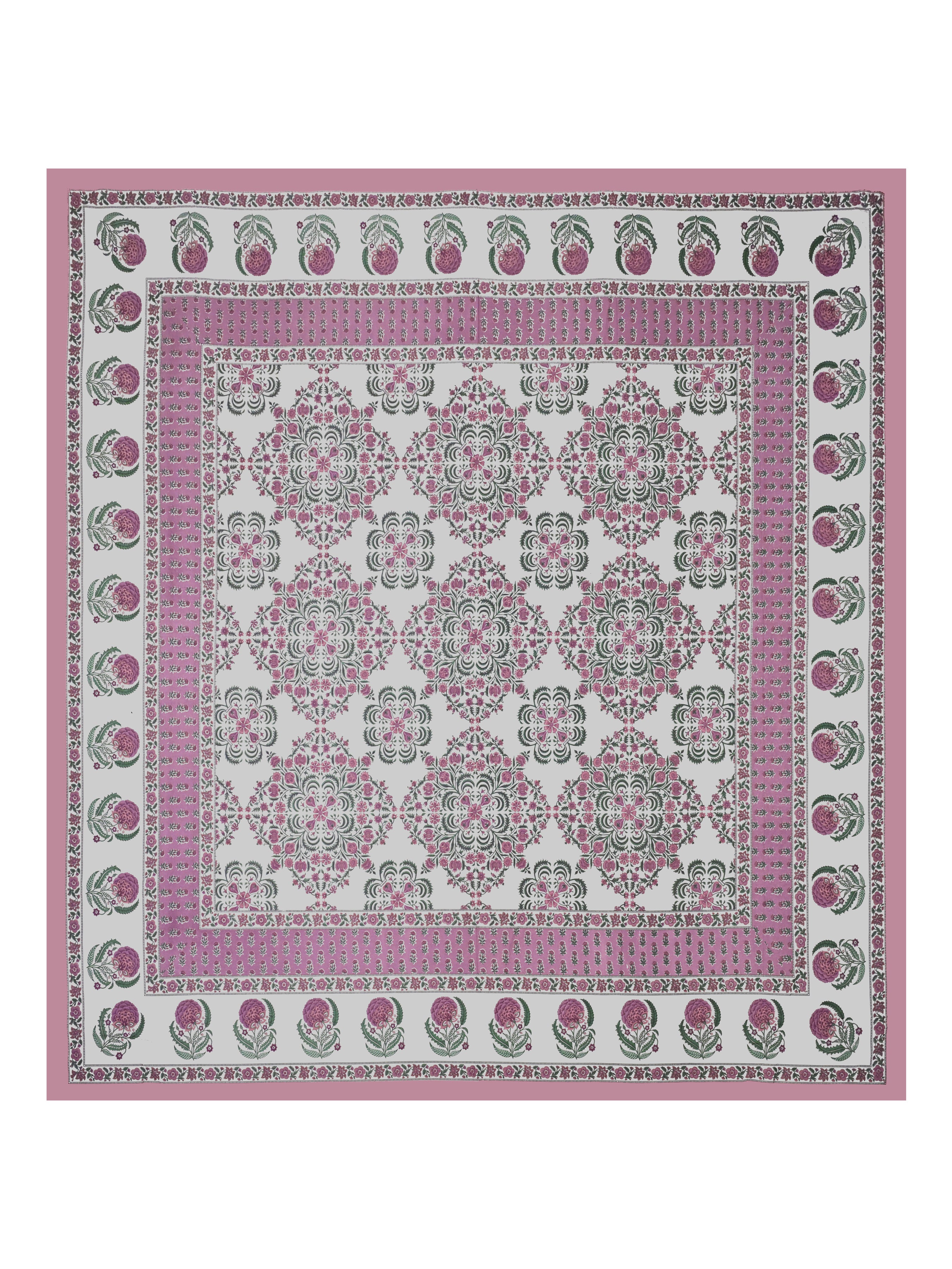 Cotton Printed Bedsheet with 2 Pillow Covers - (108 x 108 Inch)