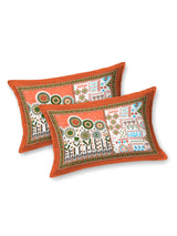 Floral Print Cotton Double King Bedsheet with 2 Pillow Covers