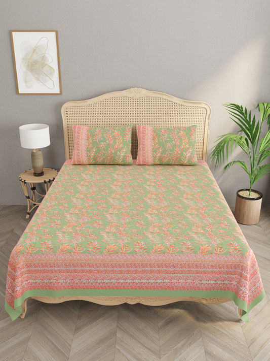 Double King Bedsheet with 2 Pillow Covers