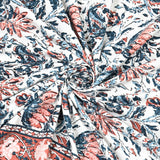 Floral Print Cotton Double King Bedsheet with 2 Pillow Covers