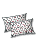 Floral Print Cotton Double King Bedsheet with 2 Pillow Covers