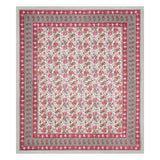 Floral Print Cotton Double King Bedsheet with 2 Pillow Covers