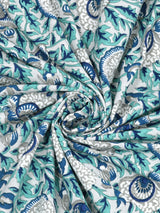 Floral Print Cotton Double King Bedsheet with 2 Pillow Covers