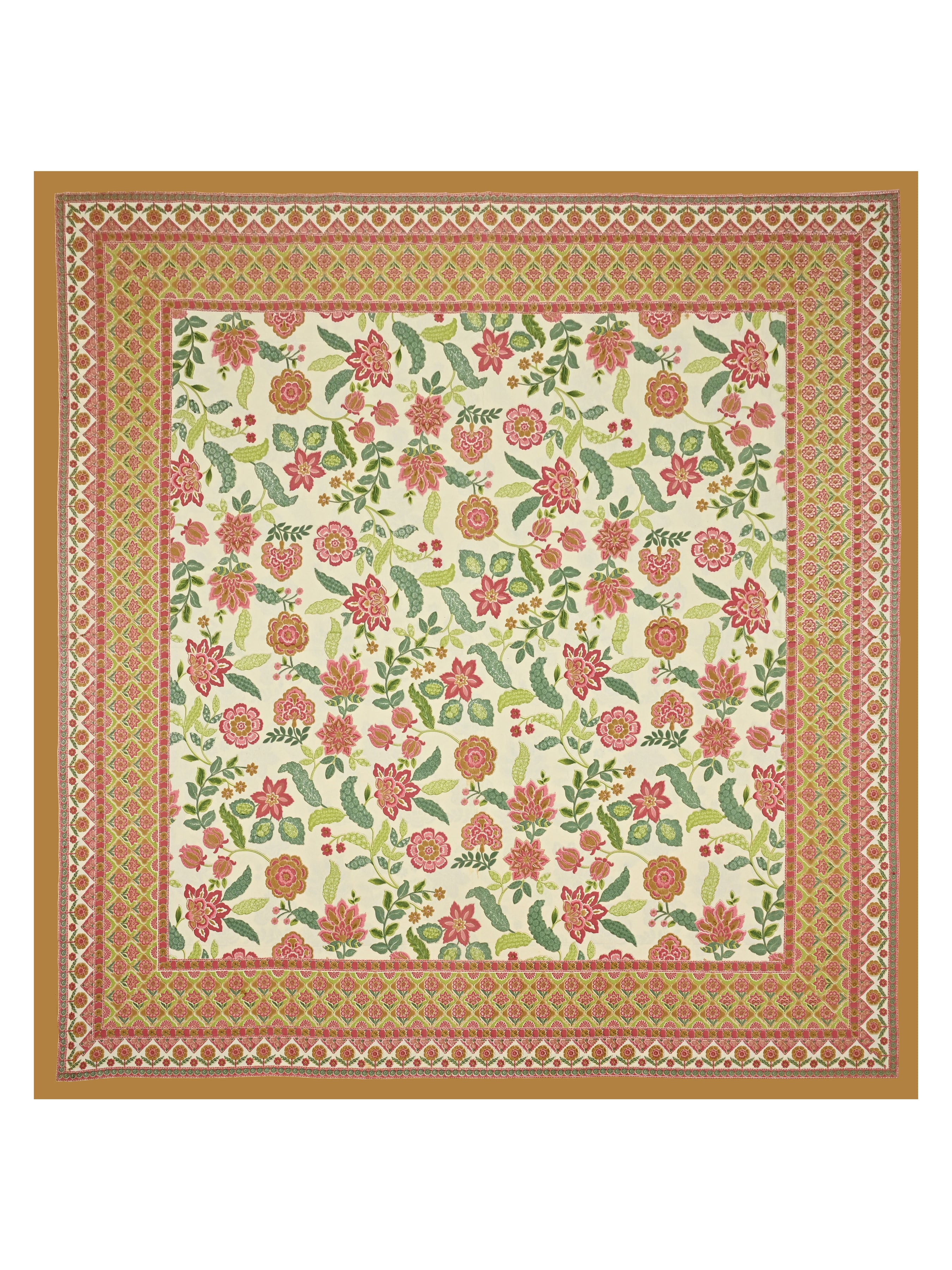 Cotton Printed Bedsheet with 2 Pillow Covers - (108 x 108 Inch)