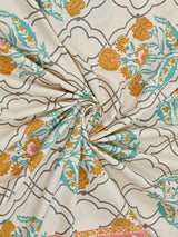 Cotton Printed Bedsheet with 2 Pillow Covers - (108 x 108 Inch)