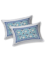 Floral Print Cotton Double King Bedsheet with 2 Pillow Covers