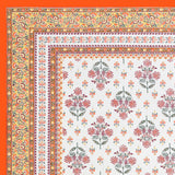 Floral Print Cotton Double King Bedsheet with 2 Pillow Covers