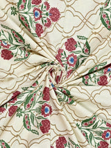 Cotton Printed Bedsheet with 2 Pillow Covers - (108 x 108 Inch)