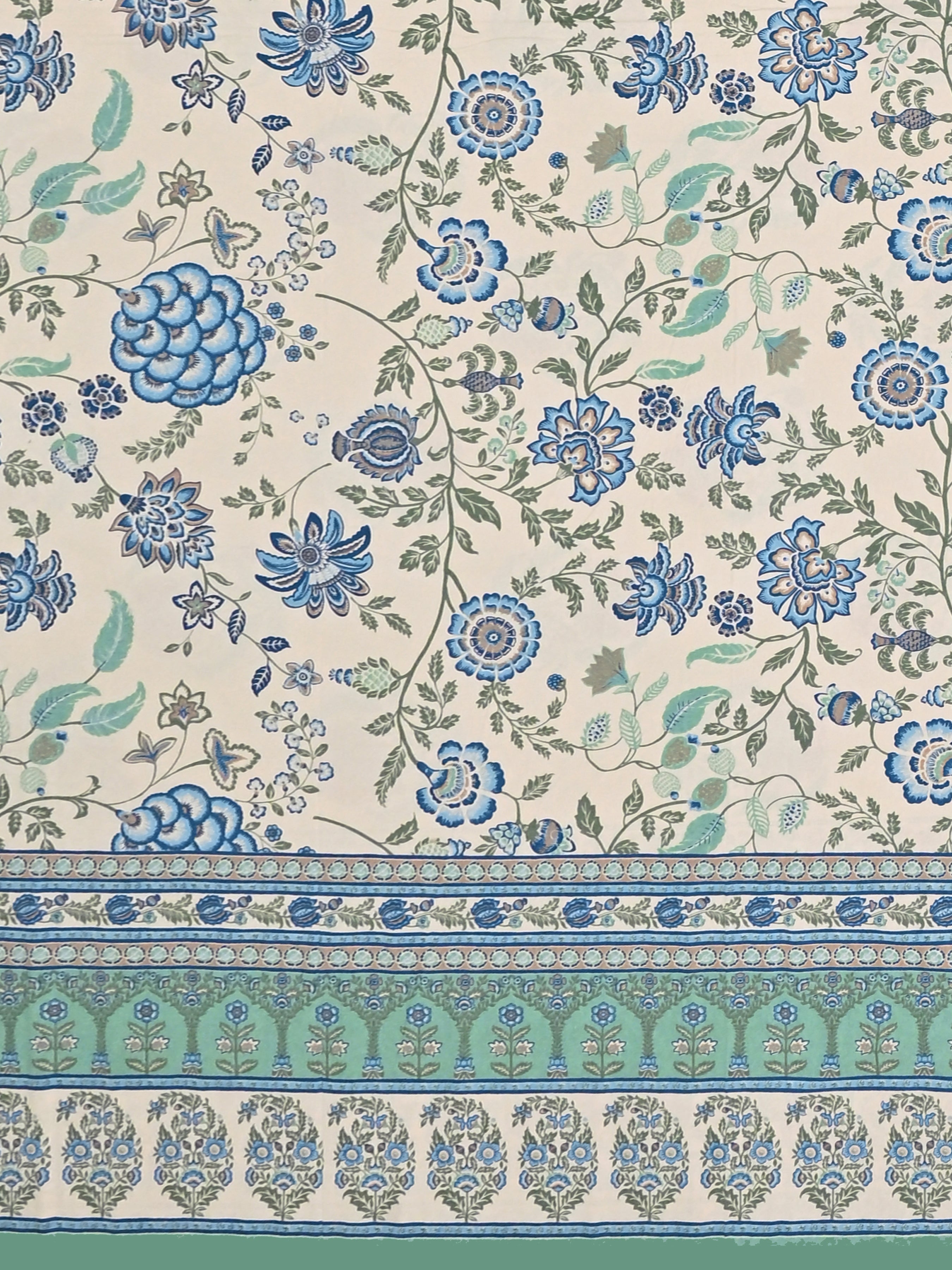 Cotton Printed Bedsheet with 2 Pillow Covers - (108 x 108 Inch)