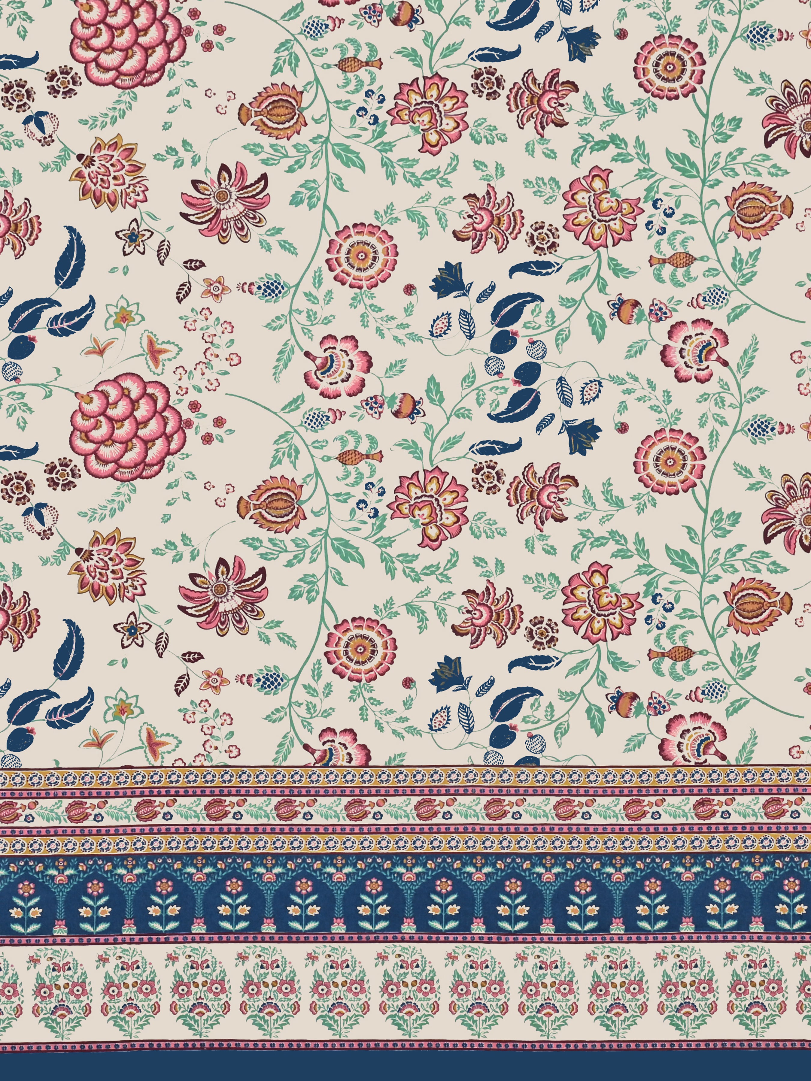 Cotton Printed Bedsheet with 2 Pillow Covers - (108 x 108 Inch)