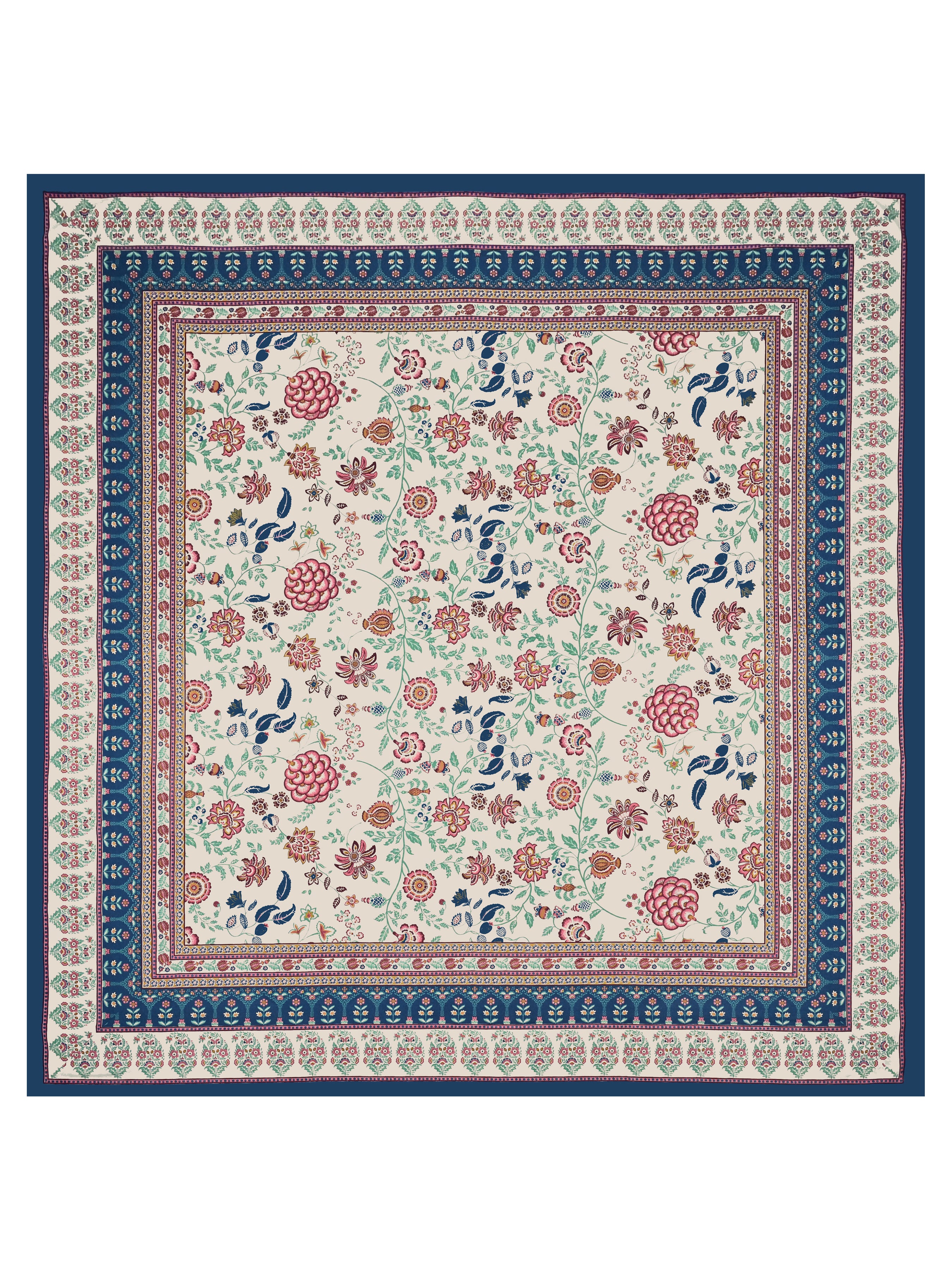 Cotton Printed Bedsheet with 2 Pillow Covers - (108 x 108 Inch)