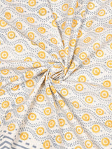 Handblock Printed Double King Bedsheet with 2 Pillow Covers