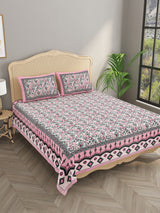 Double King Bedsheet with 2 Pillow Covers