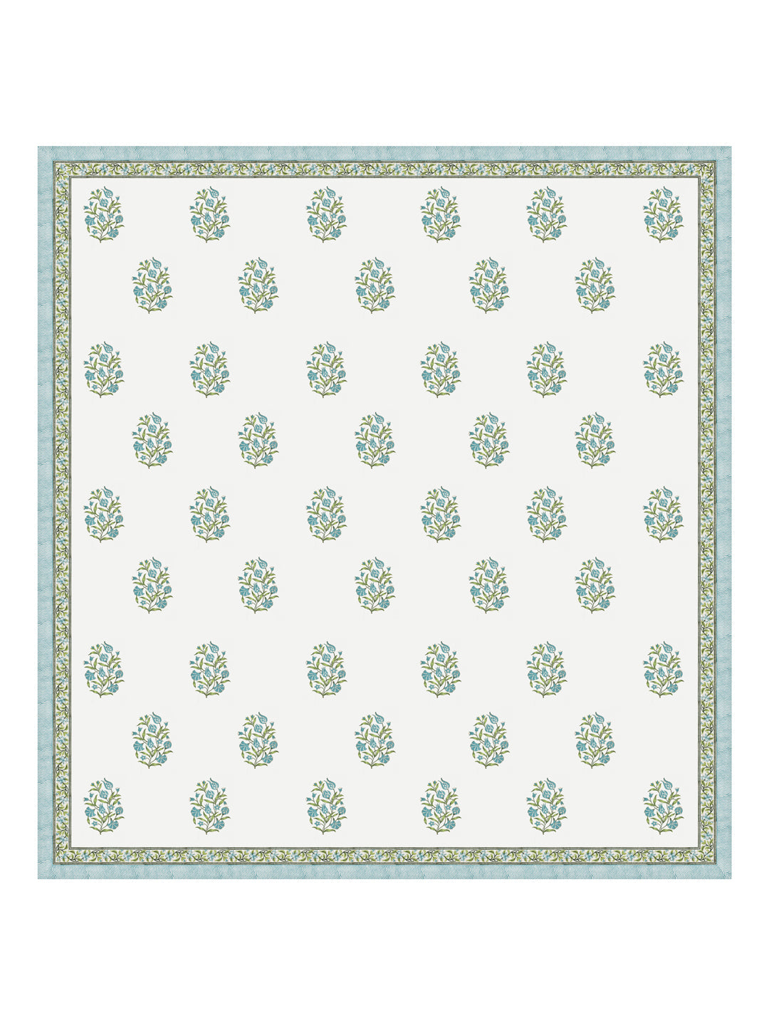 Extra Soft Percale Cotton Super King Handblock Print Bedsheet with 2 Pillow Covers + 1 Sham Pillow Cover
