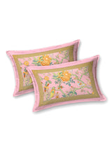Floral Print Cotton Double King Bedsheet with 2 Pillow Covers