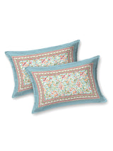 Floral Print Cotton Double King Bedsheet with 2 Pillow Covers