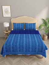 Applique cut work cotton  Bedcover with 2 Pillow Covers