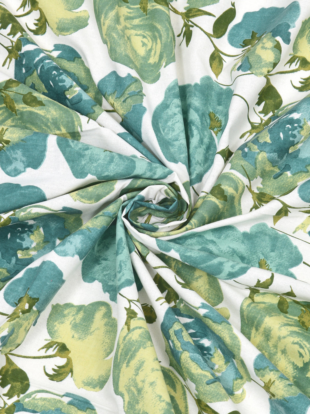 Floral Print Super King Cotton Bedsheet with 2 Pillow Covers