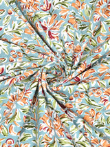 Floral Print Cotton Double King Bedsheet with 2 Pillow Covers