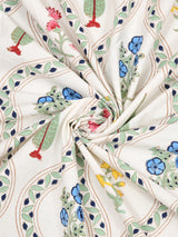 Cotton Super King Handblock Print Bedsheet with 2 Pillow Covers