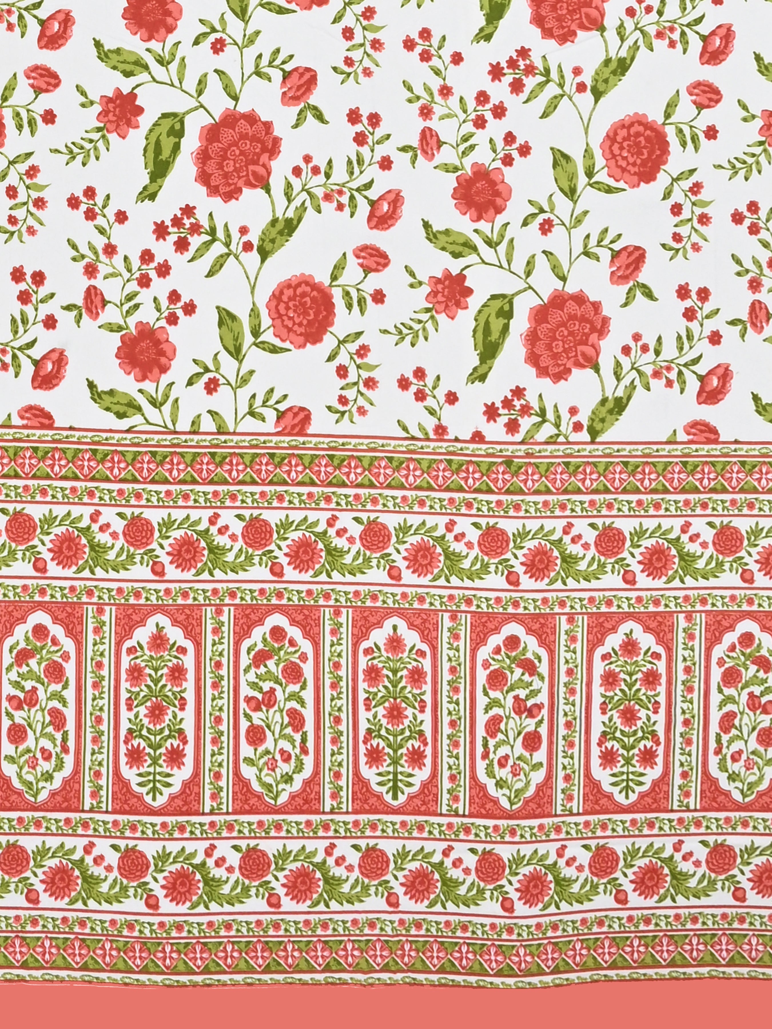 Cotton Printed Bedsheet with 2 Pillow Covers - (108 x 108 Inch)