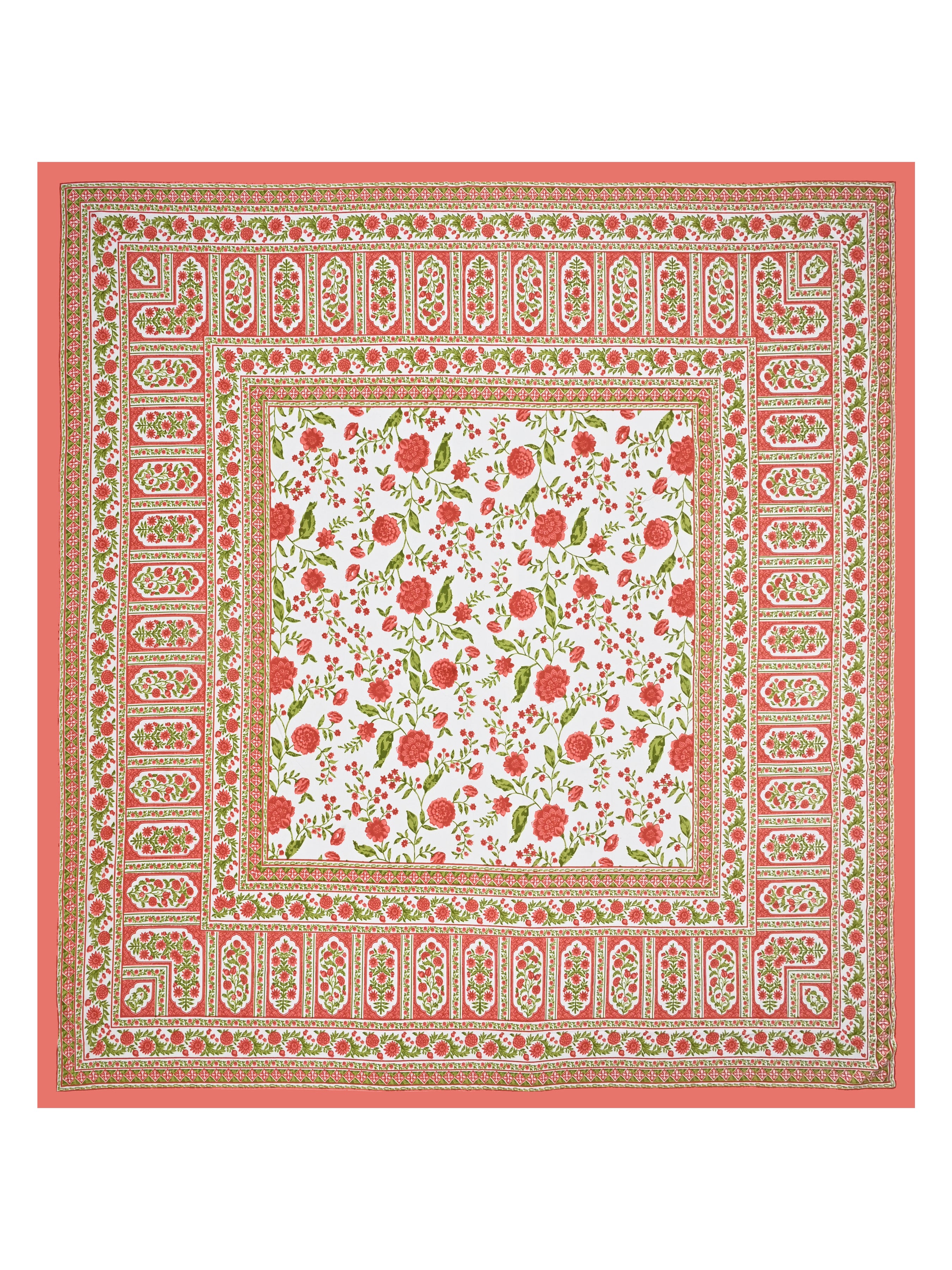 Cotton Printed Bedsheet with 2 Pillow Covers - (108 x 108 Inch)