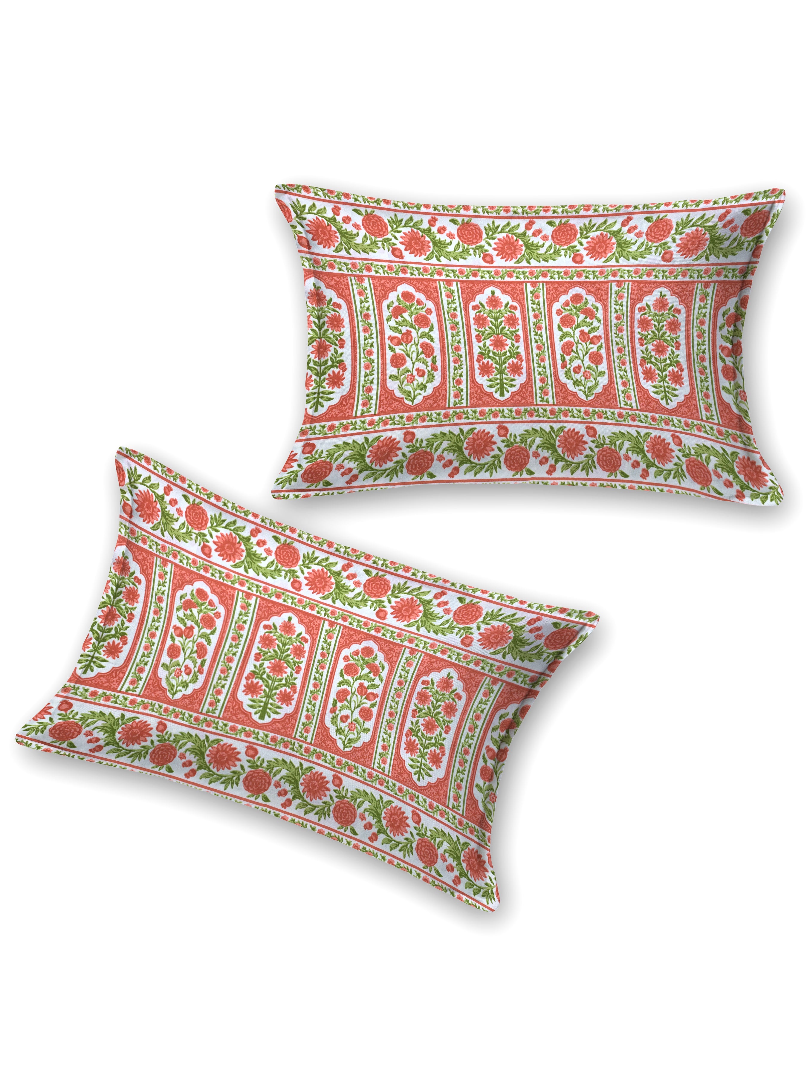 Cotton Printed Bedsheet with 2 Pillow Covers - (108 x 108 Inch)