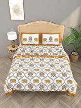 Floral Printed Bedding Set - 1 King Bedsheet, 1 Comforter, 4 Pillow Covers