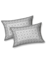 Floral Print Cotton Double King Bedsheet with 2 Pillow Covers