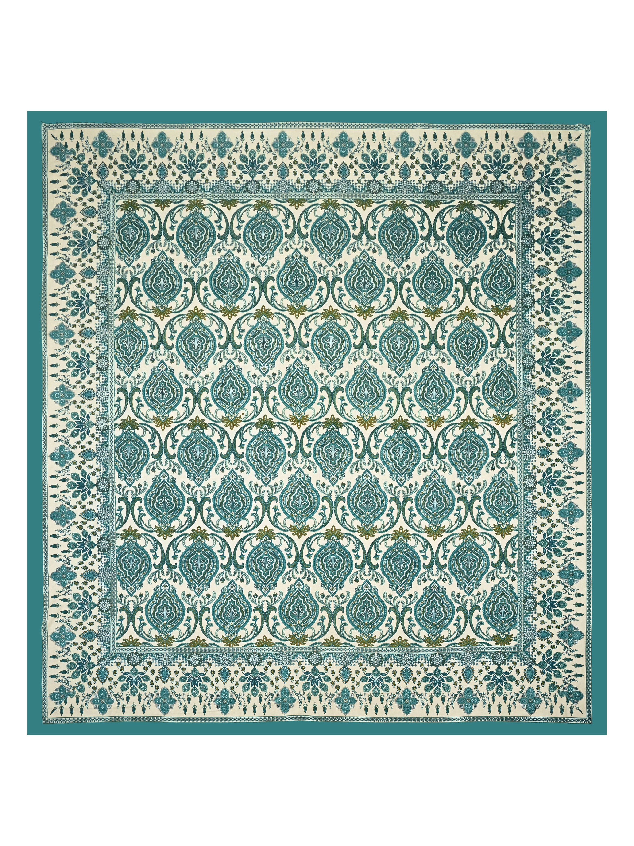 Cotton Printed Bedsheet with 2 Pillow Covers - (108 x 108 Inch)
