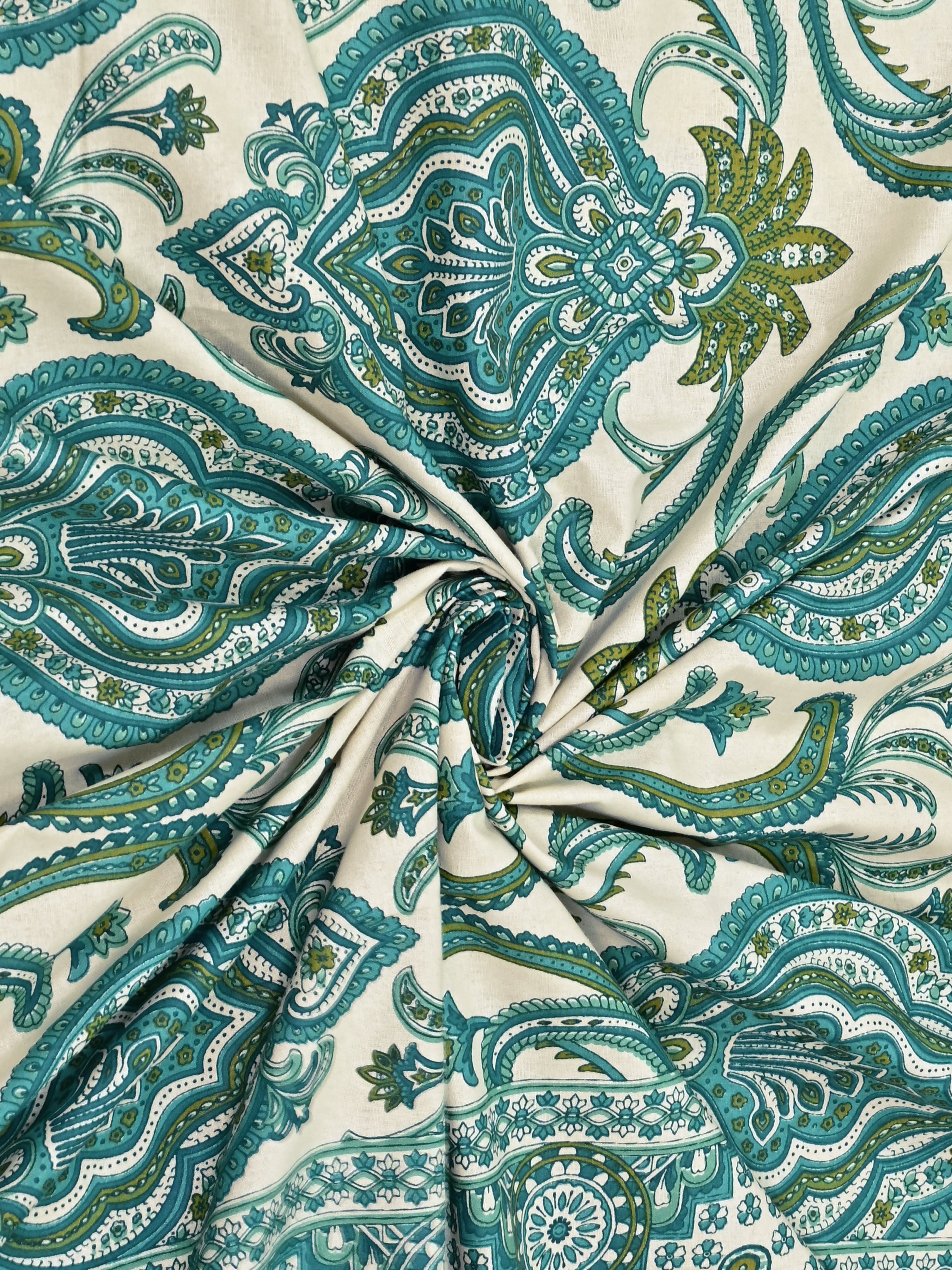Cotton Printed Bedsheet with 2 Pillow Covers - (108 x 108 Inch)