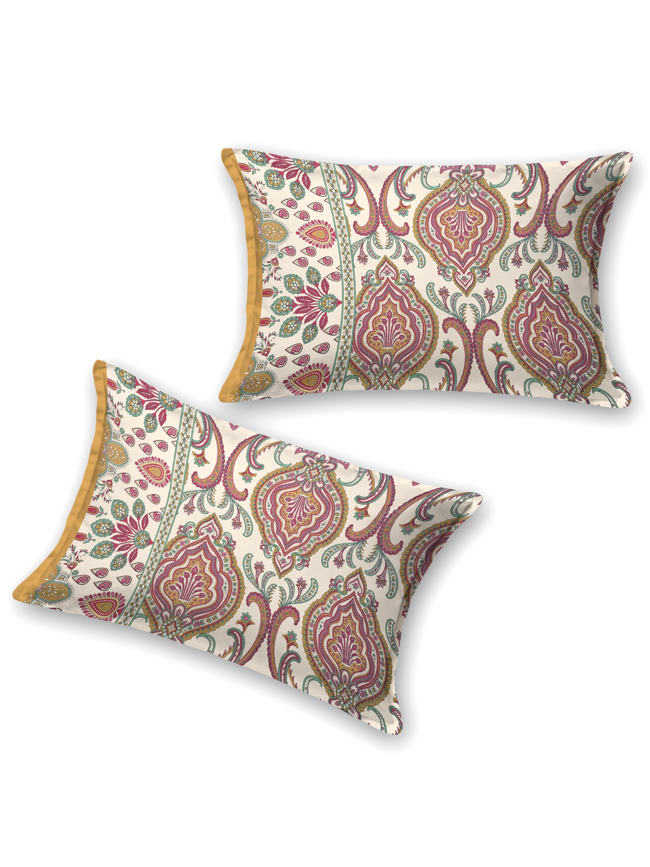 Cotton Printed Bedsheet with 2 Pillow Covers - (108 x 108 Inch)