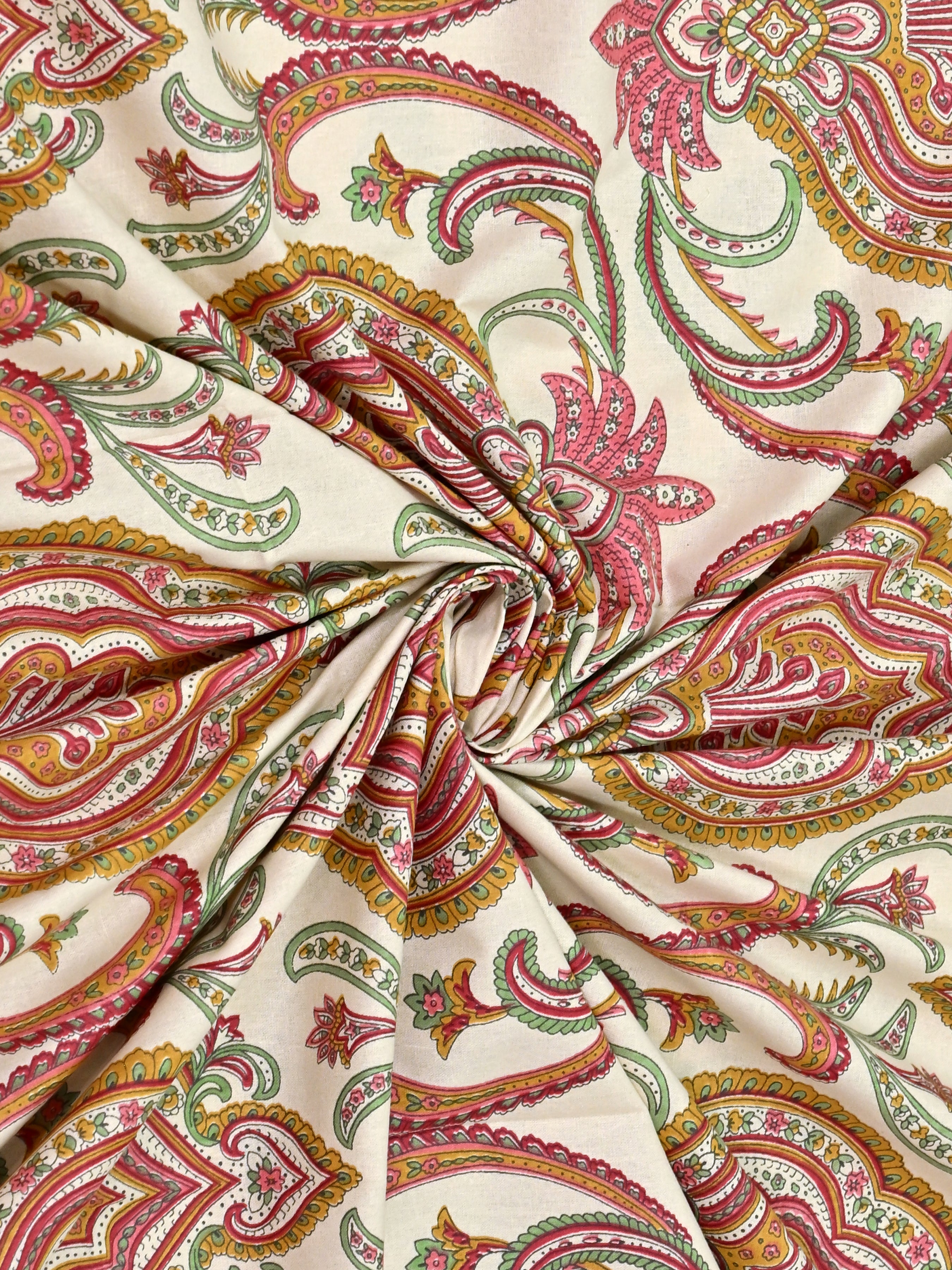 Cotton Printed Bedsheet with 2 Pillow Covers - (108 x 108 Inch)