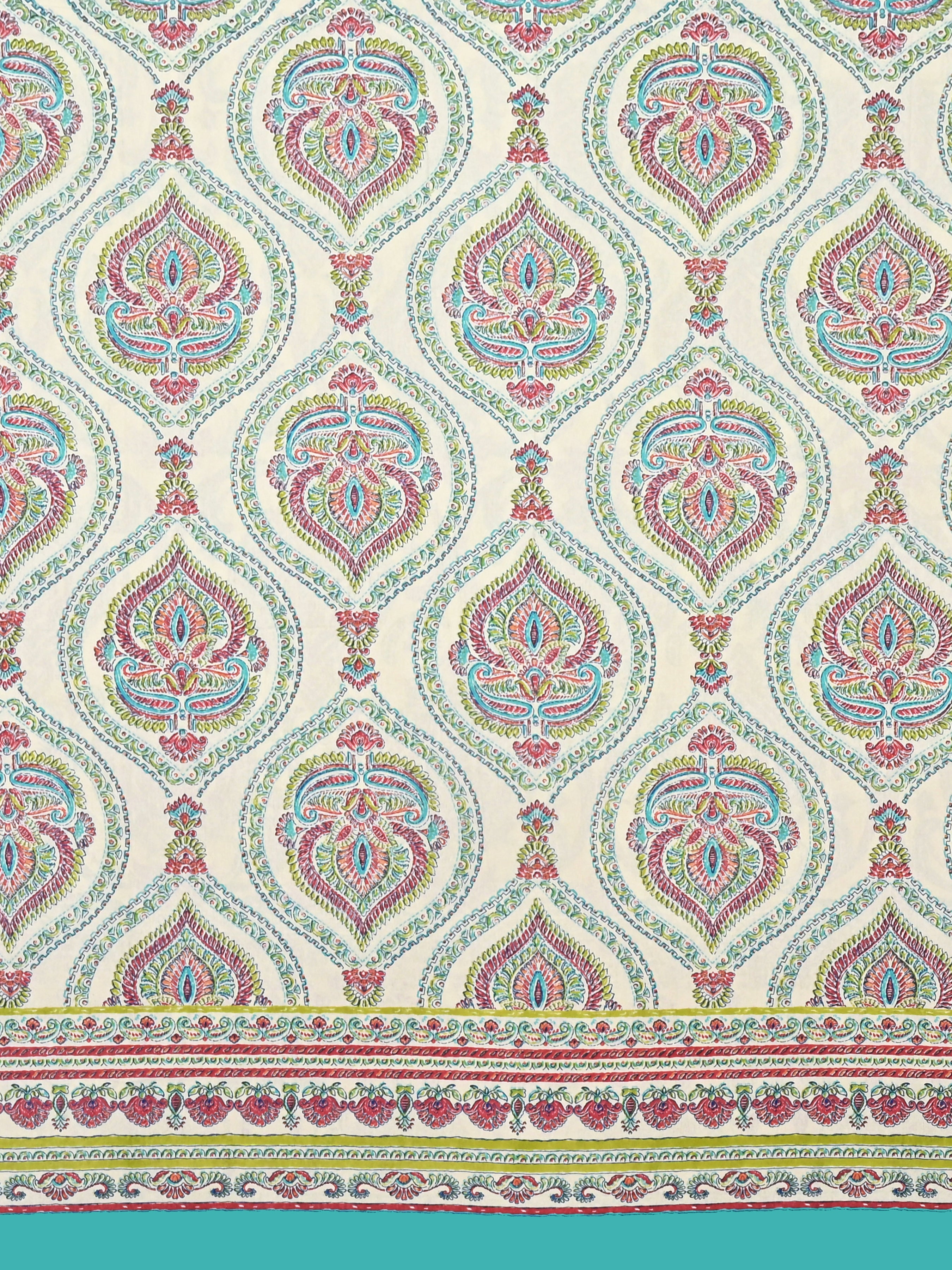 Cotton Printed Bedsheet with 2 Pillow Covers - (108 x 108 Inch)