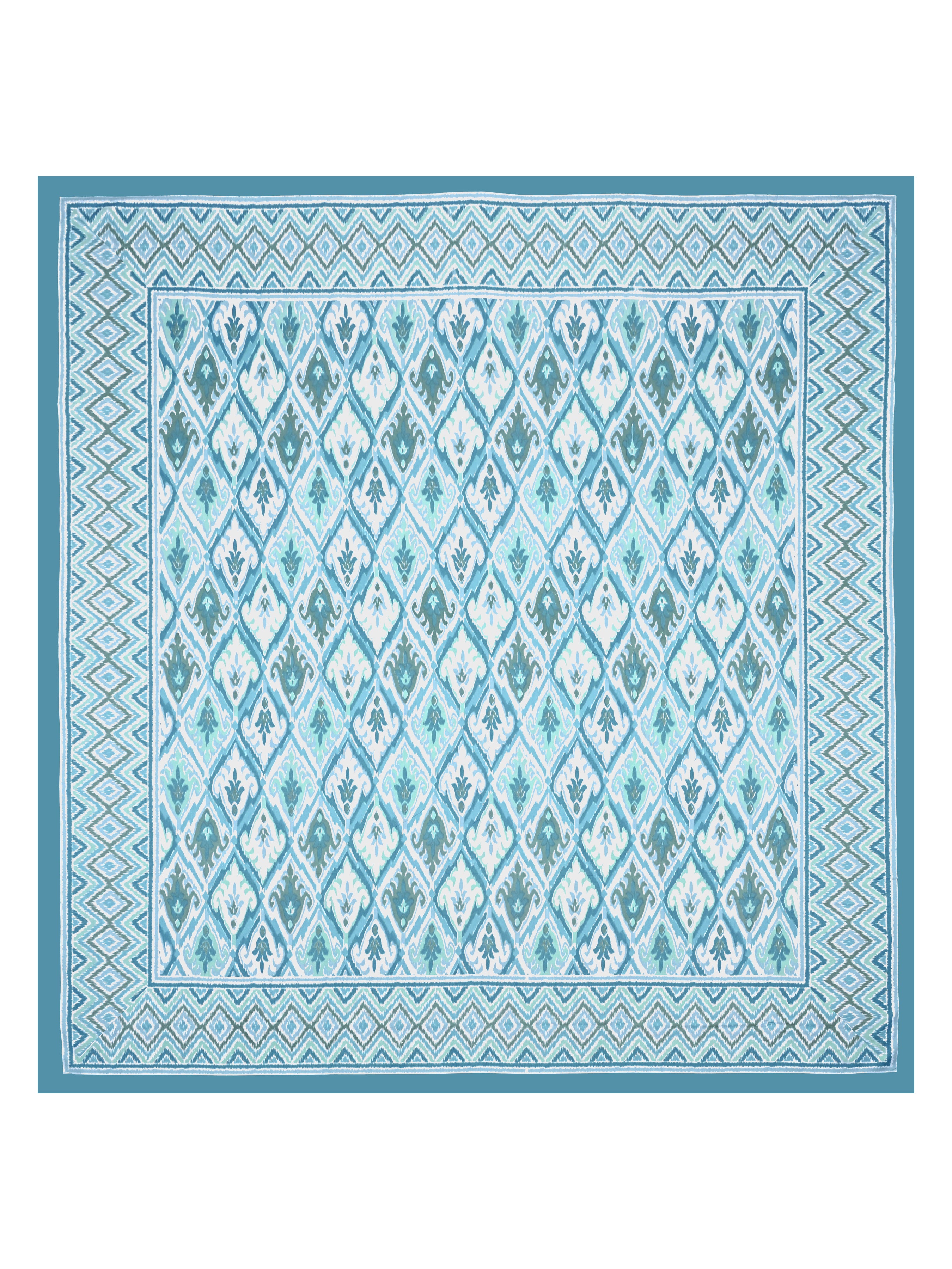 Cotton Printed Bedsheet with 2 Pillow Covers - (108 x 108 Inch)