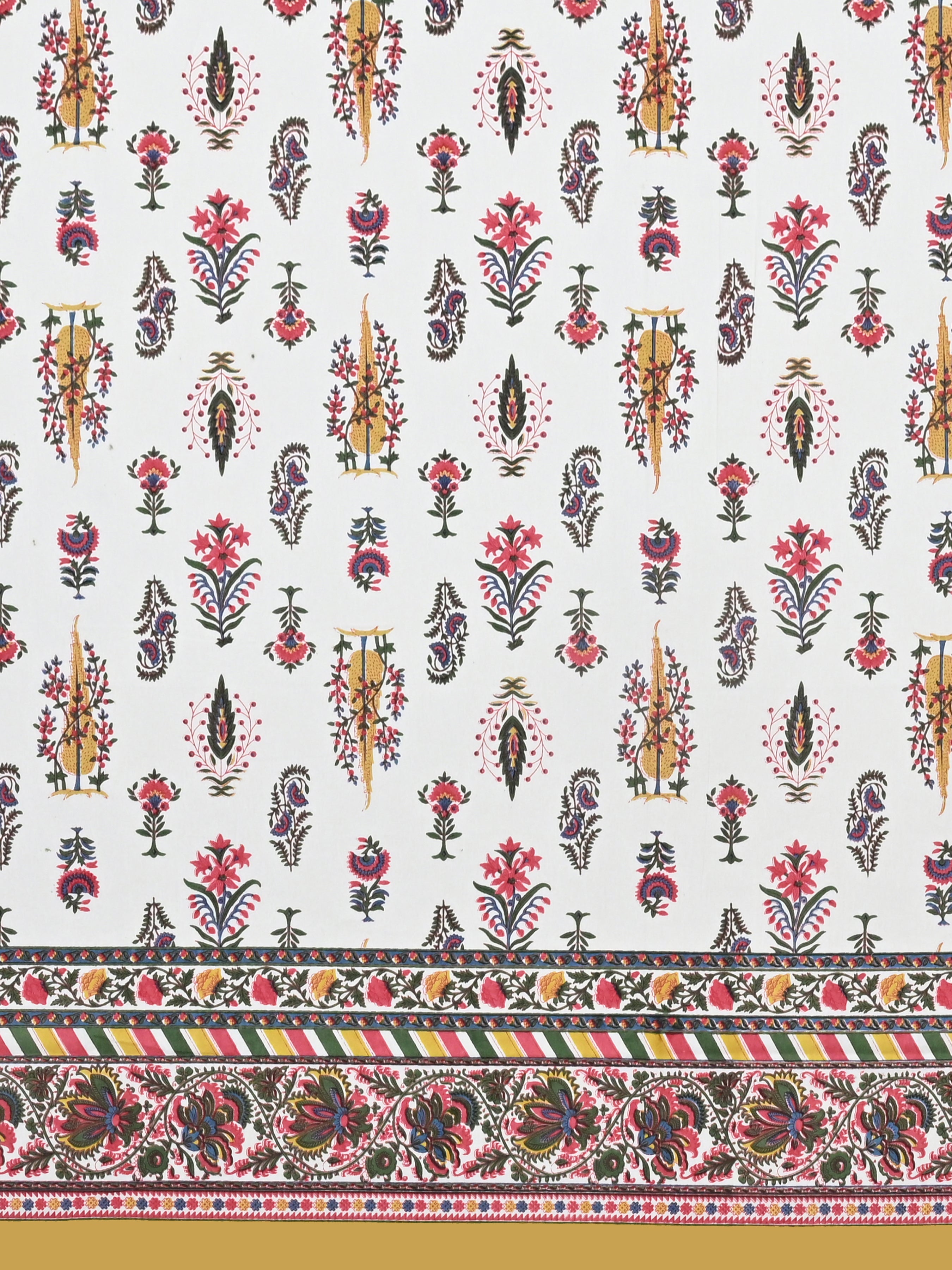 Cotton Printed Bedsheet with 2 Pillow Covers - (108 x 108 Inch)