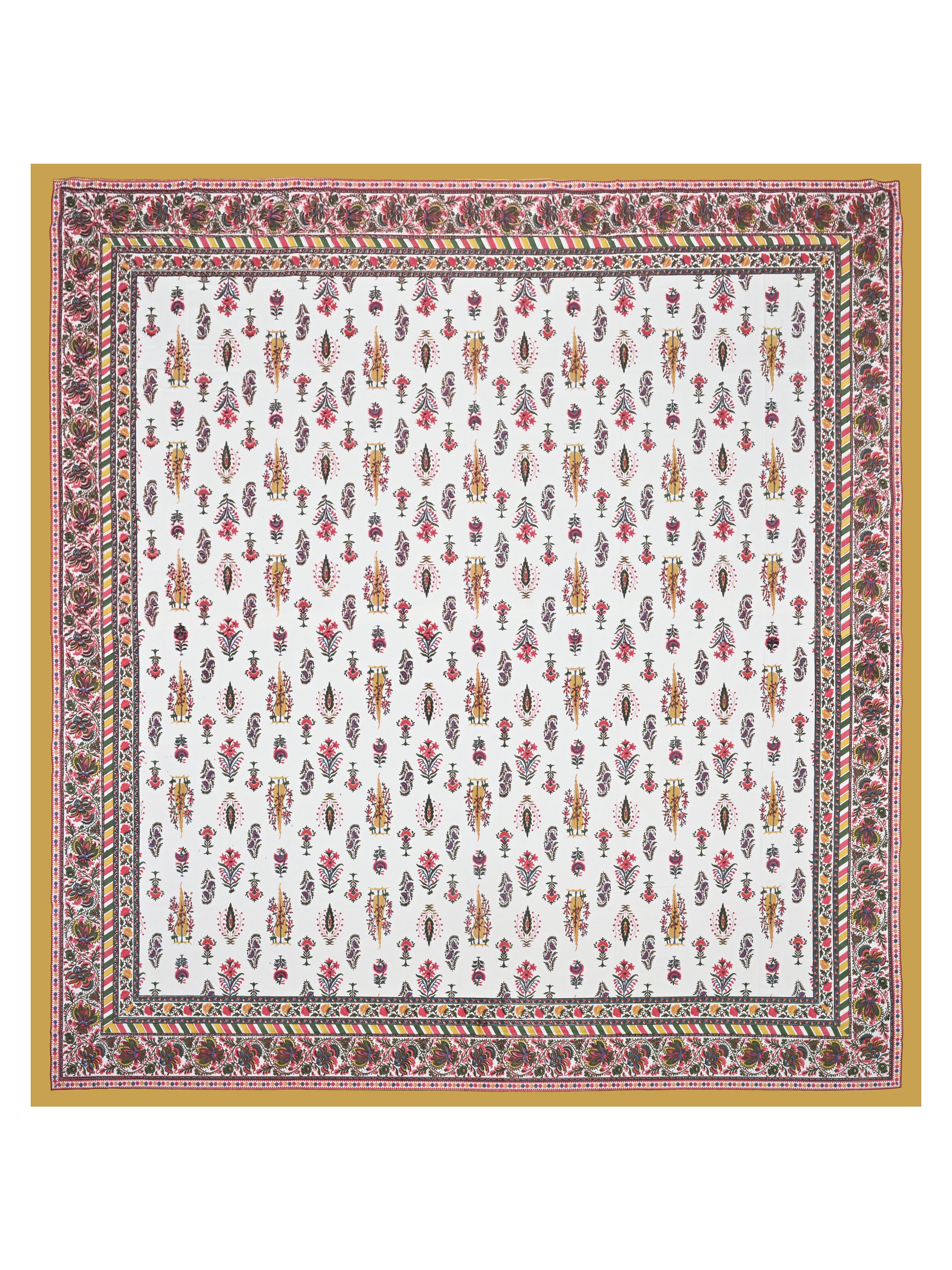 Cotton Printed Bedsheet with 2 Pillow Covers - (108 x 108 Inch)