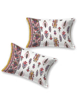 Cotton Printed Bedsheet with 2 Pillow Covers - (108 x 108 Inch)