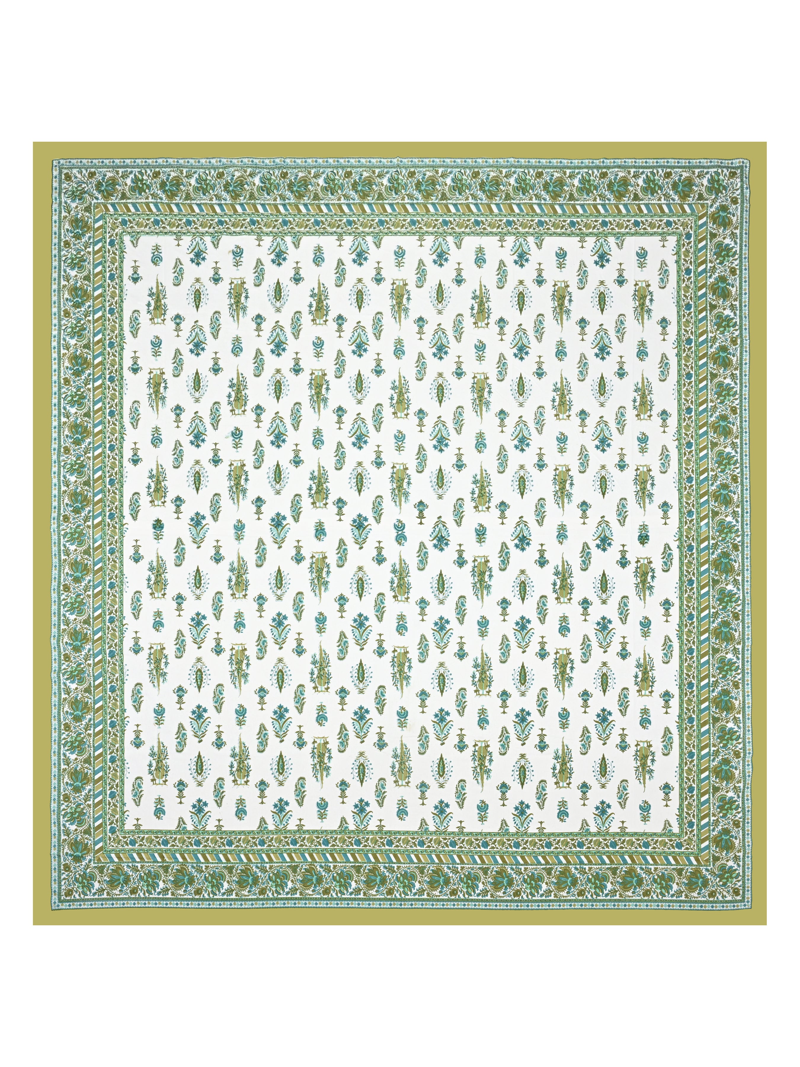 Cotton Printed Bedsheet with 2 Pillow Covers - (108 x 108 Inch)