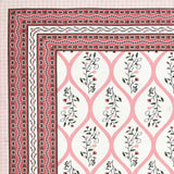 Floral Print Cotton Double King Bedsheet with 2 Pillow Covers