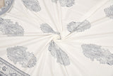 Handblock Print Super King Bedsheet in Extra Soft Percale Cotton with 2 Pillow covers