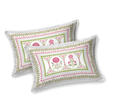 Floral Print Cotton Double King Bedsheet with 2 Pillow Covers